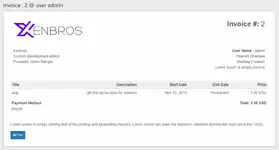 User upgrade invoice by xenbros