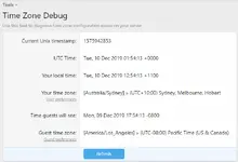 Time Zone Debug