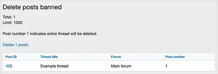 AndyB Delete posts banned